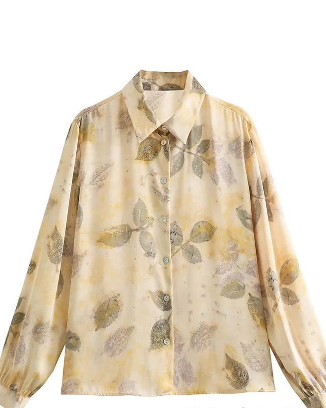 Flower Print Women Blouse - VOLDRI