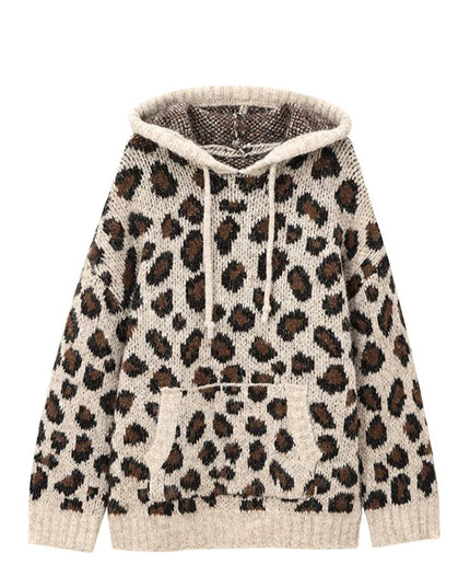 Vintage Casual Sweater Leopard - VOLDRI