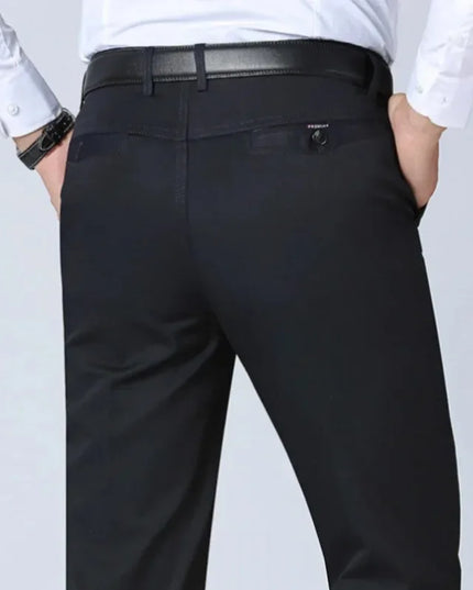 Men's 100% Cotton Autumn Thick Summer Thin Trousers Fashion Cargo Pants Smart Casual Solid Khaki Gray Brand Suit Pants KOACUS -   | Stylish & Elegant Fashion by Voldri