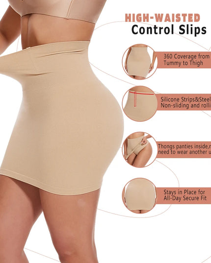 Built-in Thongs Control Slips  Shapewear - VOLDRI