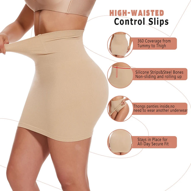 Built-in Thongs Control Slips  Shapewear - VOLDRI