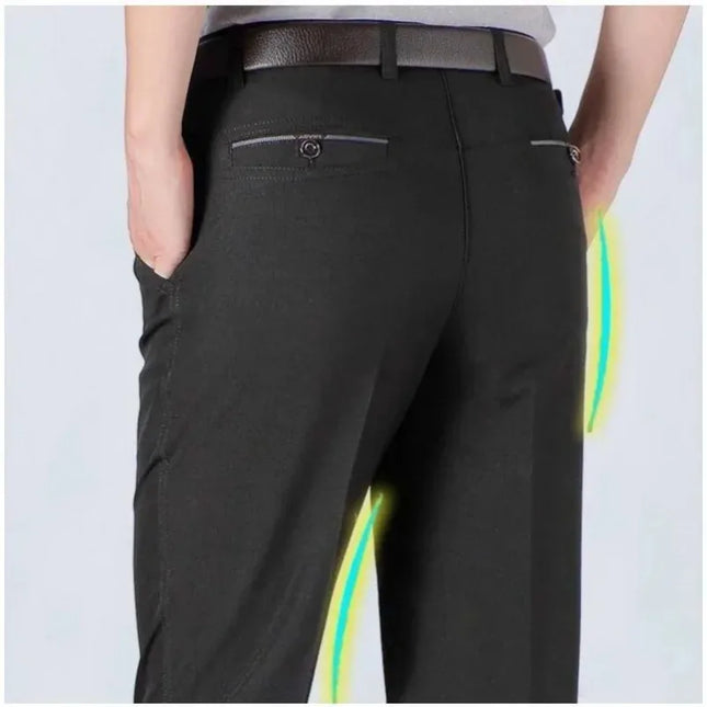 Voldri Casual Men's Business Pants - High Waist, Loose Fit, Plus Size -   | Stylish & Elegant Fashion by Voldri