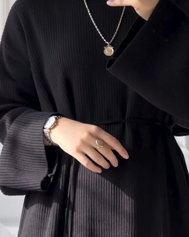 Thicken Knit Sweater Abaya