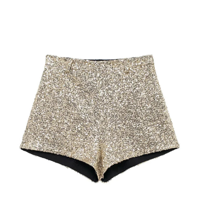 Vintage Sequins Short Pants - VOLDRI