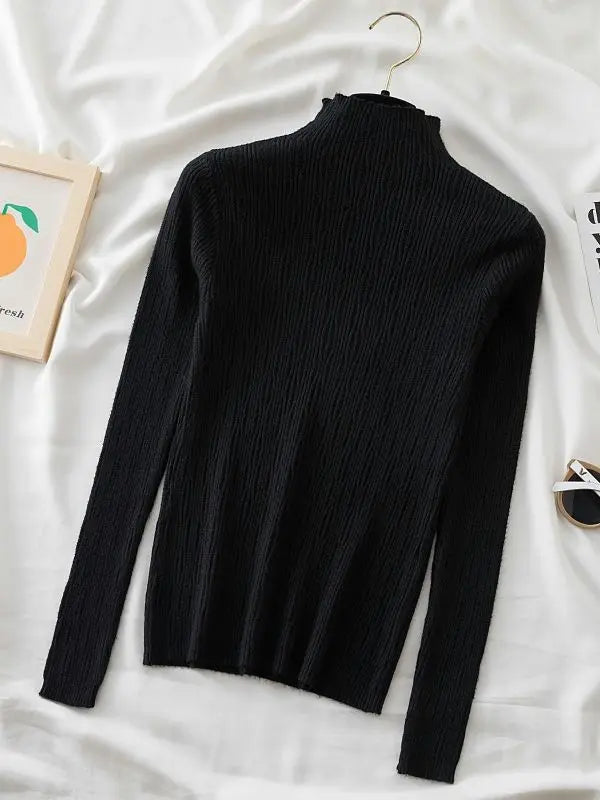 Basic Long Sleeve Sweater - VOLDRI