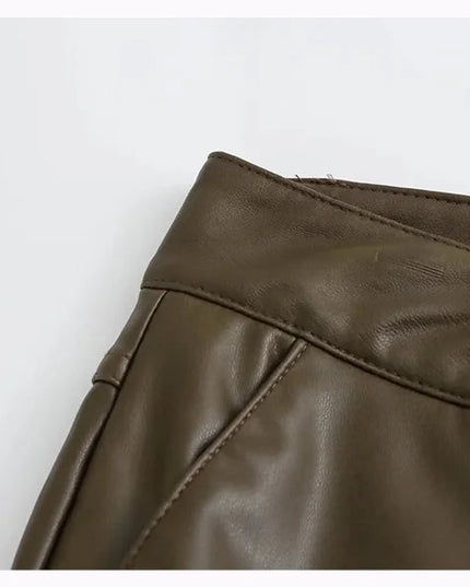 Vintage Casual Leather Pants - VOLDRI