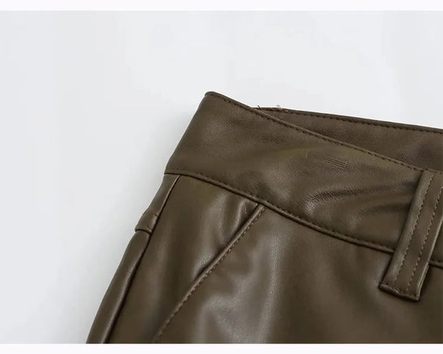 Vintage Casual Leather Pants - VOLDRI