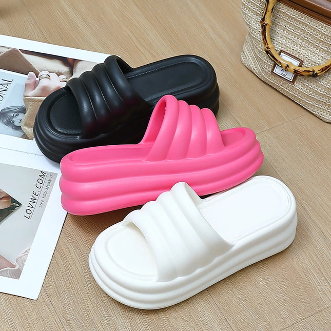 Chunky Comfy Platform Slippers