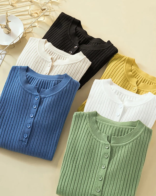 Basic Slim Knitted Sweaters - VOLDRI