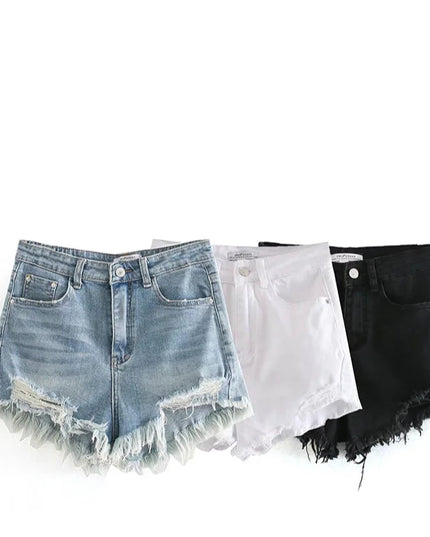 Vintage Casual Denim Shorts - VOLDRI