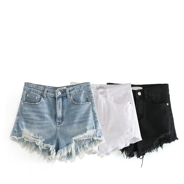 Vintage Casual Denim Shorts - VOLDRI