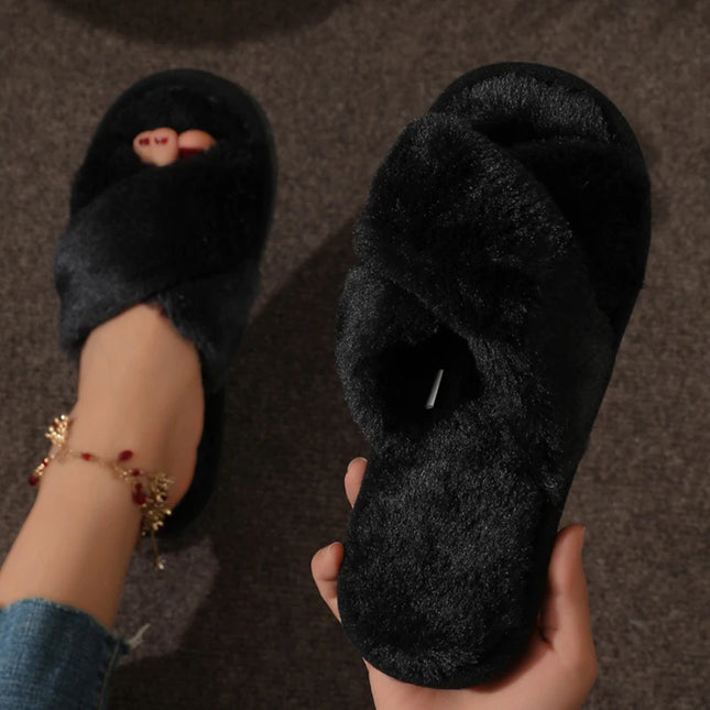 CrissCross Plush House Slippers