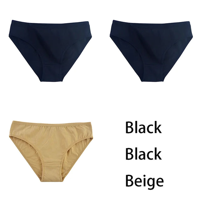 3PCS/Set  Classic Seamless Briefs Panties - VOLDRI