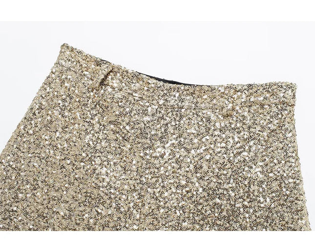 Vintage Sequins Short Pants - VOLDRI