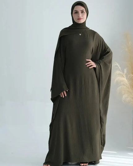 Cotton Linen Khimar Abaya