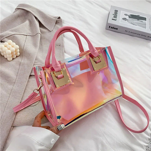 Laser PVC Jelly Tote Handbag - VOLDRI