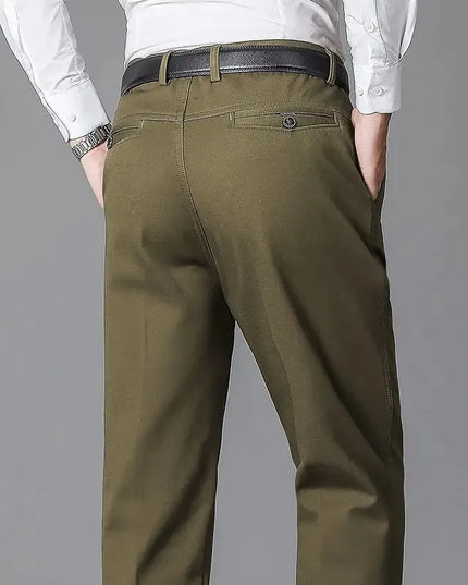 Voldri Men's Cotton Stretch Trousers - Classic Casual Business Pants -   | Stylish & Elegant Fashion by Voldri