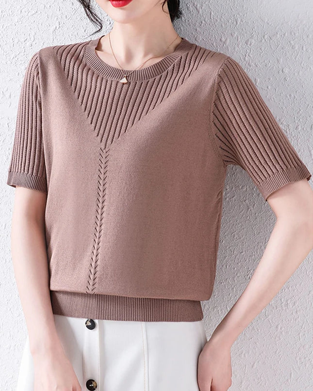 Classy Knit Tees Shirt - VOLDRI