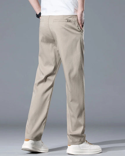 2026 Spring Summer Men's Lightweight Slim Straight Casual Pants Premium Lyocell Micro-elastic brand clothing youth thin trousers