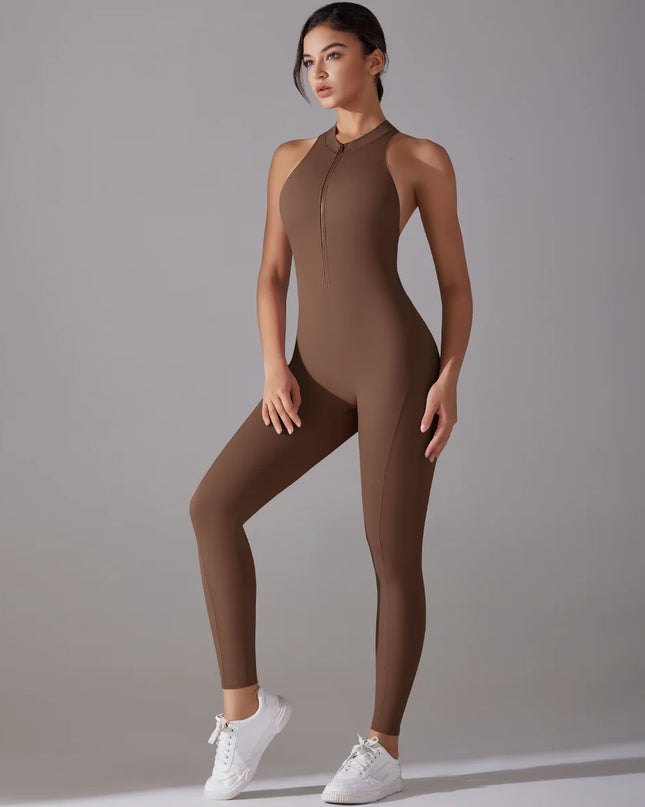 Hollow Scrunch Sporty Jumpsuit