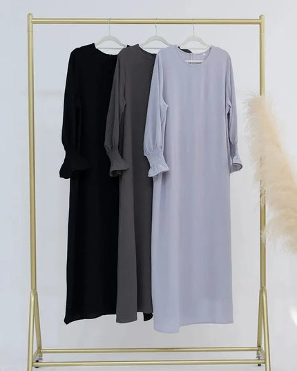 Solid Modest Inner Abaya  Dress