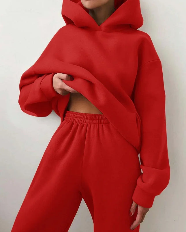 Sweater Pants Two-piece Cap Suit