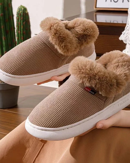 Cotton Plush Padded Slippers