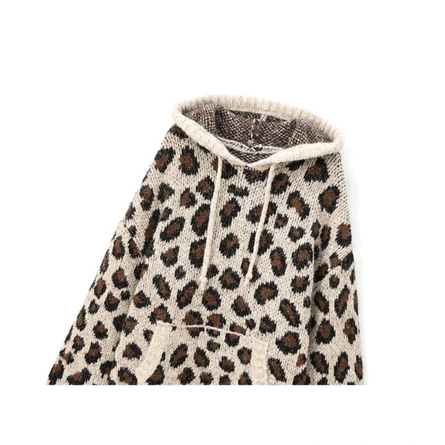 Vintage Casual Sweater Leopard - VOLDRI