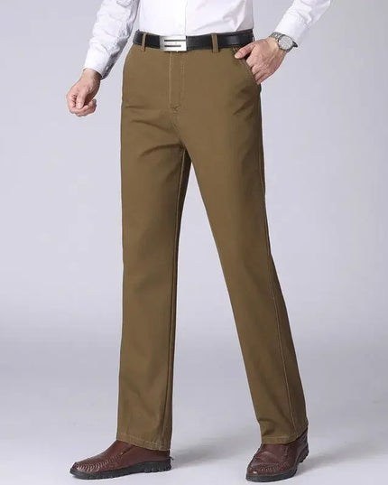 Voldri Men's 100% Cotton Business Pants - Quick-Drying, Office-Ready -   | Stylish & Elegant Fashion by Voldri