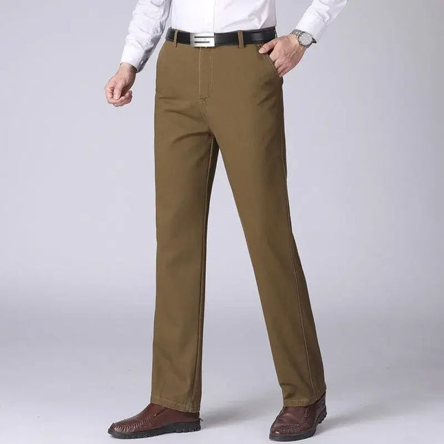 Voldri Men's 100% Cotton Business Pants - Quick-Drying, Office-Ready -   | Stylish & Elegant Fashion by Voldri