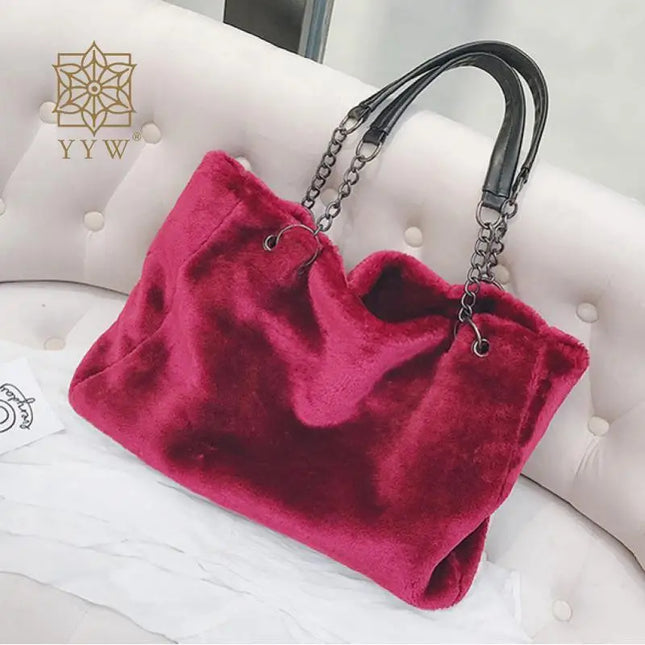 Plush Tote Handbag - VOLDRI