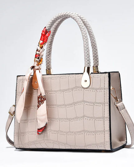 Crocodile Pattern PU Leather Tote Bag - VOLDRI