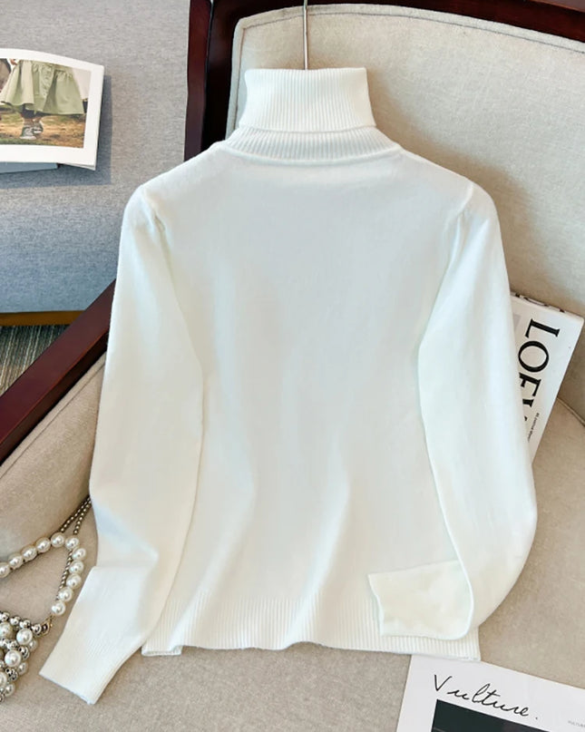 Turtleneck Knitted Tops - VOLDRI