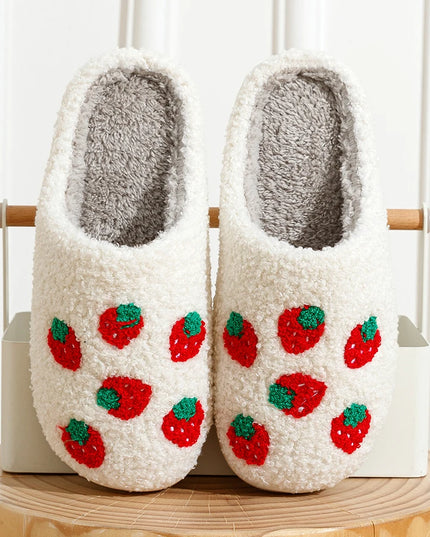 Fruit Slip Flat Cotton Shoes