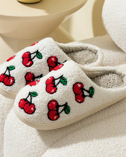 Fruit Slip Flat Cotton Shoes