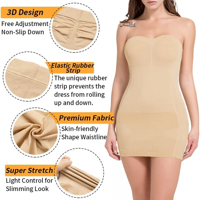 Strapless Dress Slips Shapewear - VOLDRI