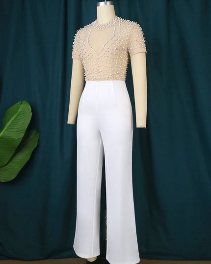 Beaded High Waist  Jumpsuit - VOLDRI