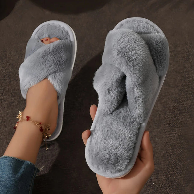 CrissCross Plush House Slippers