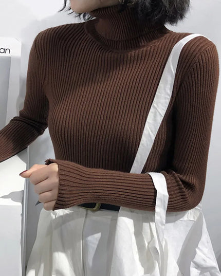 Turtleneck Knitted Sweater - VOLDRI