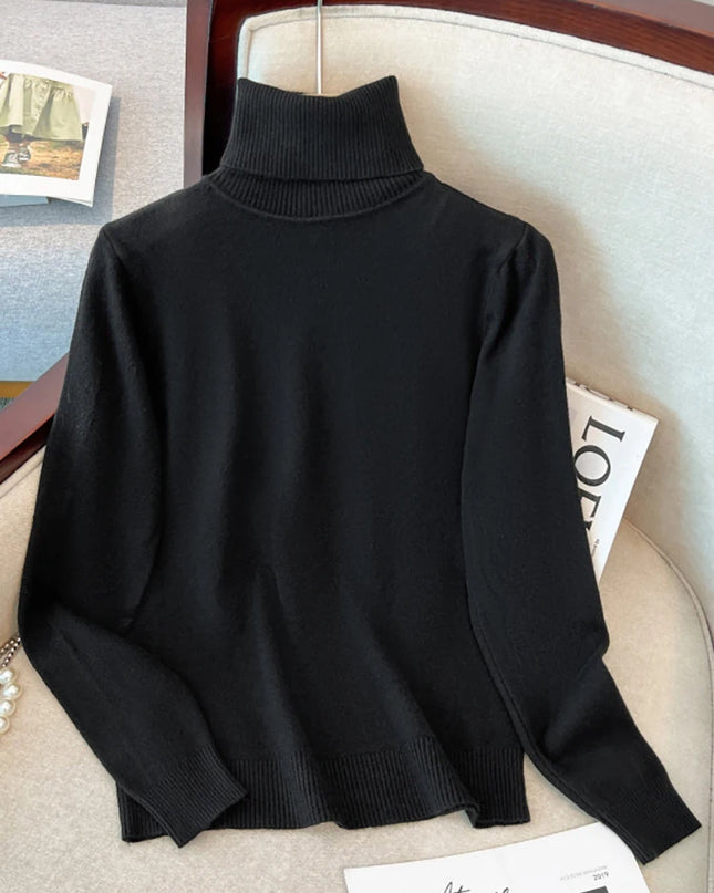 Turtleneck Knitted Tops - VOLDRI