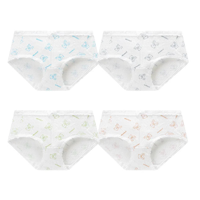 2PCS Bow Mid Waist Underpants Underwear - VOLDRI