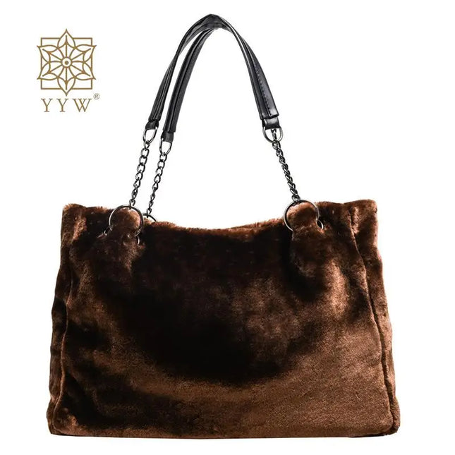 Plush Tote Handbag - VOLDRI