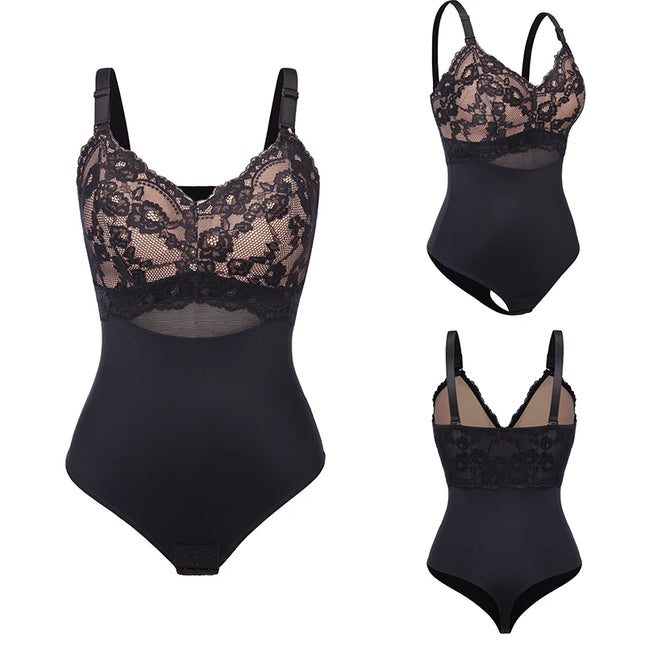 Lace Thongs Bodysuit Shapewear - VOLDRI