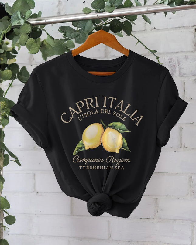 Casual Lemon Print T-shirt