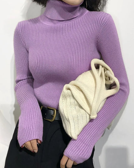 Turtleneck Knitted Sweater - VOLDRI