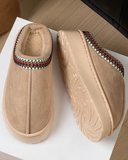 Plush  Embroider Slippers