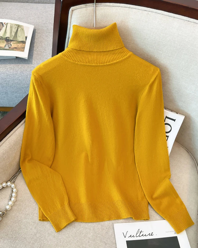 Turtleneck Knitted Tops - VOLDRI