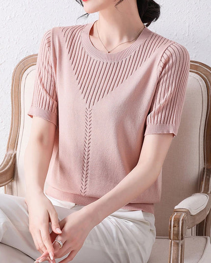 Classy Knit Tees Shirt - VOLDRI