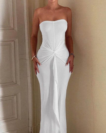 Strapless Bodycon Long Dress - VOLDRI