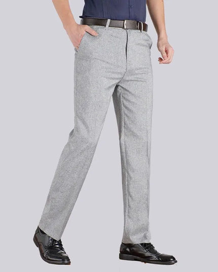 Voldri Men's Lightweight Business Pants - Gray & Black Casual Trousers -   | Stylish & Elegant Fashion by Voldri